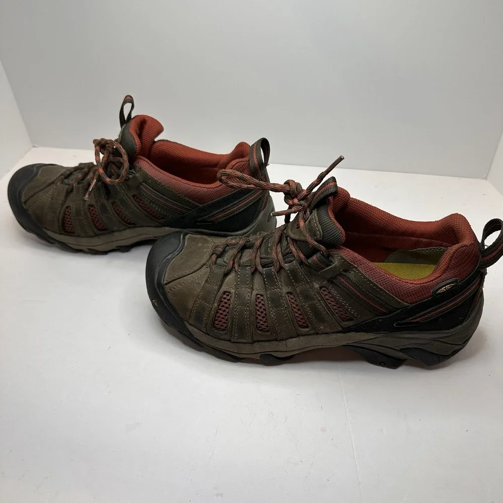 Keen‎ women’s Size 9.5 Ankle Brown Work Hiking Boots ESD Soft Toe F2892-11 SD